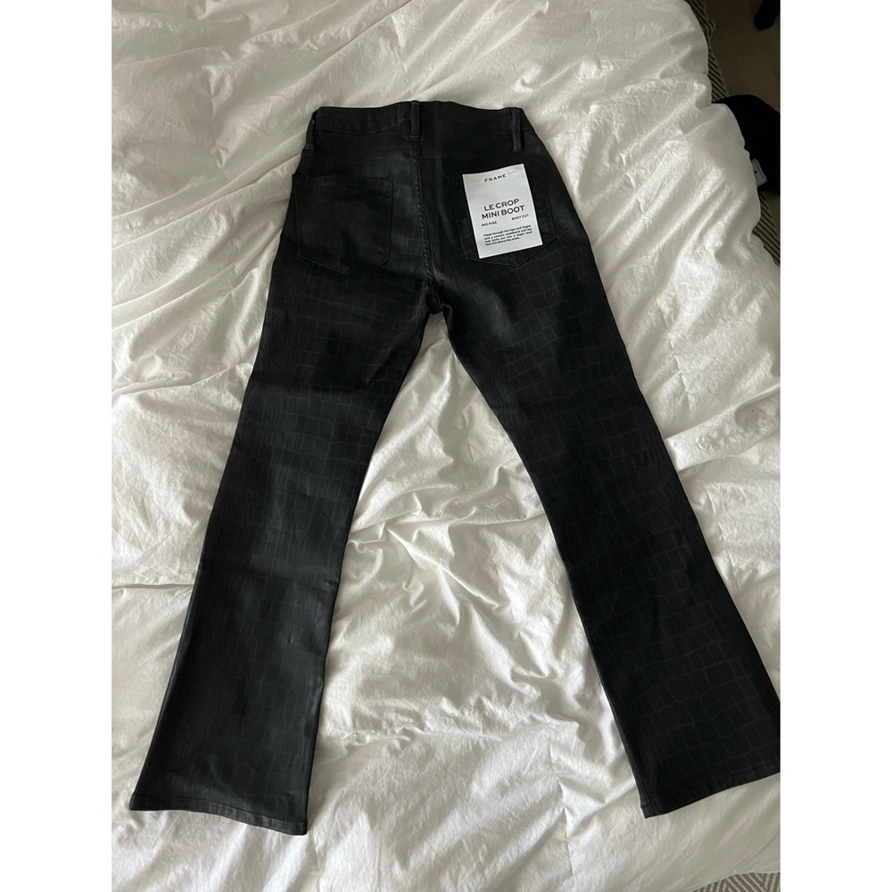 Frame Le Crop Mini Boot Coated Jeans size 27